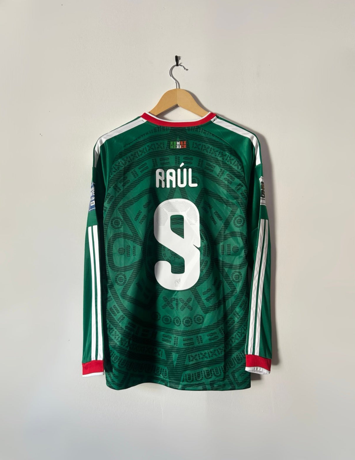 Mexico 2026 Home Kit Raúl #9 Long Sleeve Size Medium